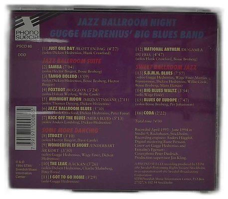 Gugge Hedrenius Big Blues Band - Jazz Ballroom Night