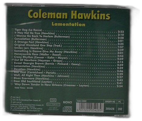 COLEMAN HAWKINS   LAMENTATION
