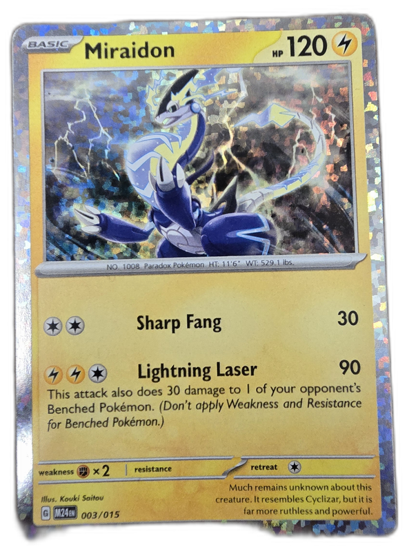 Pokémon TCG Miraidon -kortti (003/015) Lähes uusi kortti